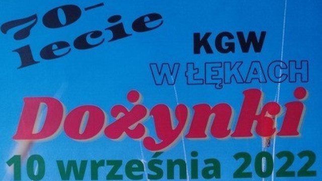 KGW w Łękach zaprasza na Dożynki połączone z jubileuszem 70-lecia Koła