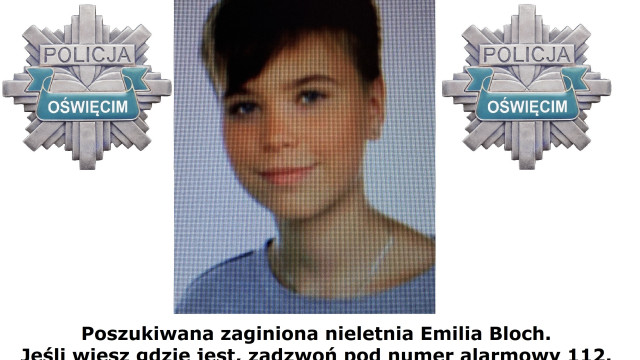 Komunikat Policji odnośnie poszukiwań 16-latki z Oświęcimia, która zaginęła w 2023 roku