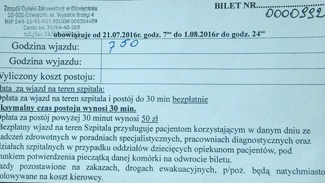 KONTROWERSJE. Horrendalna opłata za wjazd autem na teren szpitala. Przywozisz pacjenta, upewnij się czy masz w portfelu grubszą gotówkę