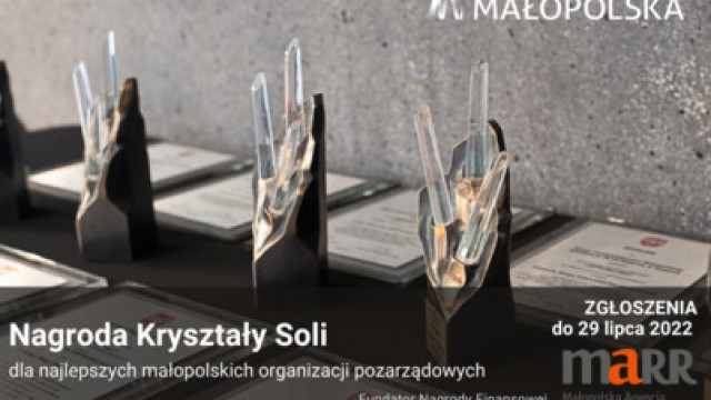 KRYSZTAŁY SOLI – Lider Pozarządowej Małopolski 2022: zgłoś organizację pozarządową do nagrody