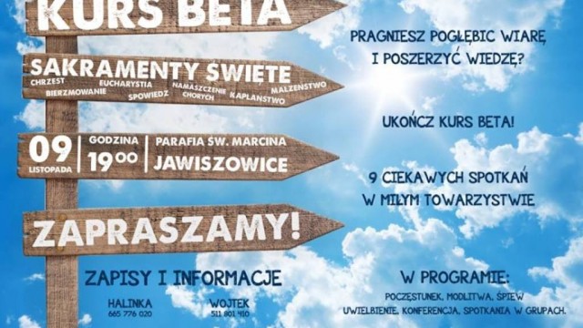Kurs Beta rusza u świętego Marcina w Jawiszowicach