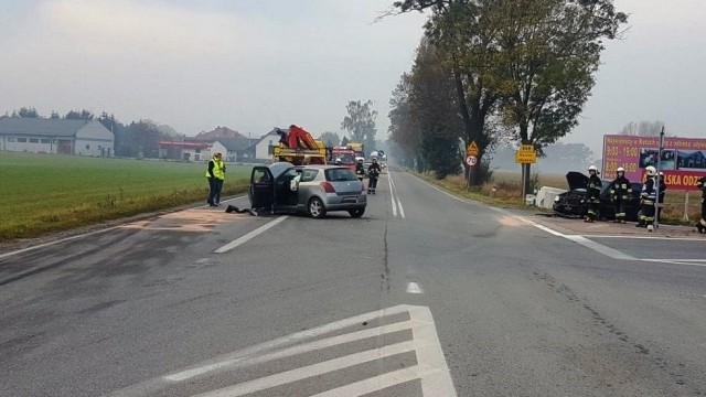 ŁĘKI. Wypadek na skrzyżowaniu DW 948 i 949. AKTUALIZACJA