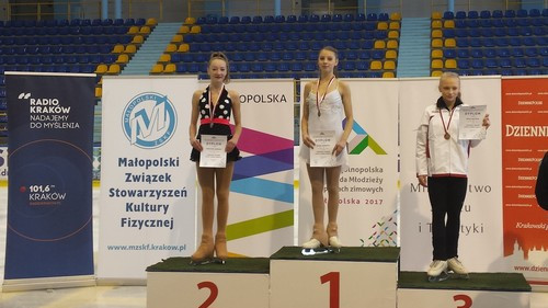 ŁYŻWIARSTWO FIGUROWE. Magdalena Zawadzka w srebrnym kolorze