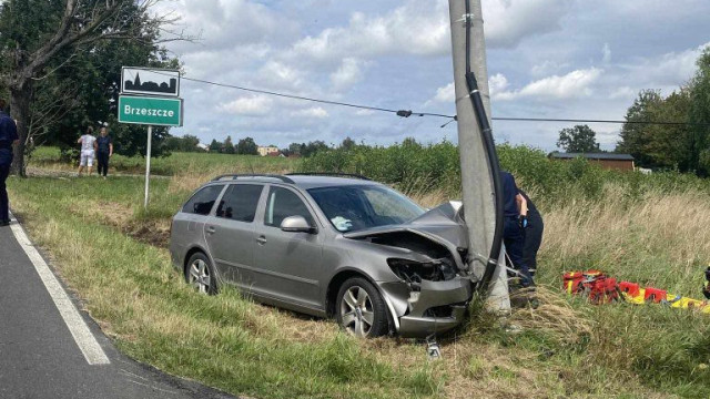 Mężczyzna z Prawie 3 Promilami Alkoholu Uderzył w Słup Energetyczny - InfoBrzeszcze.pl