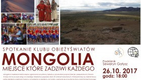 Mongolia – miejsce, które zadziwi każdego - spotkanie Klubu Obieżyświatów