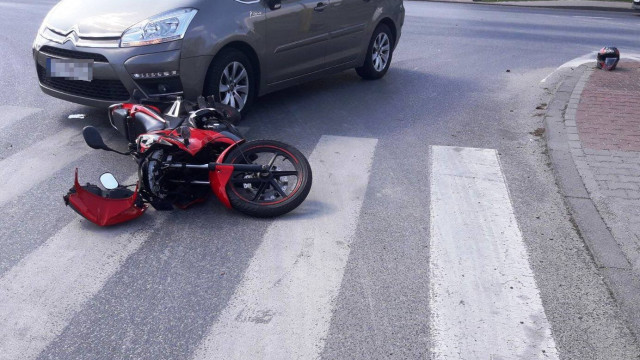 Motocyklista poszkodowany w Osieku. ZDJĘCIA!