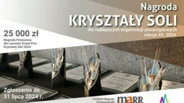Nagroda Kryształy Soli - 25 tys. zł dla najlepszej organizacji