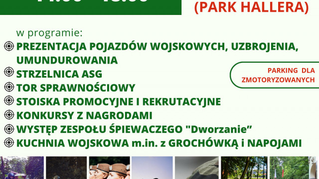 OŚWIĘCIM. 15 sierpnia piknik wojskowy w parku Hallera w Dworach