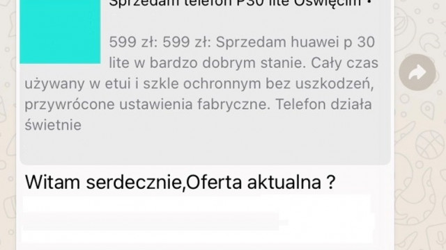 OŚWIĘCIM. Chciała sprzedać telefon, a straciła 5 tys. zł.