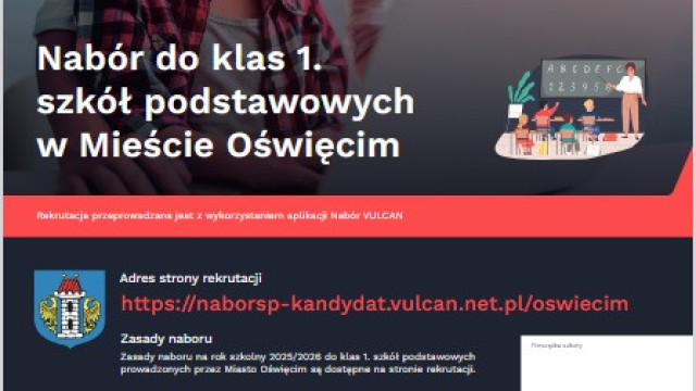 Oświęcim. Elektroniczna rekrutacja do szkół i przedszkoli miejskich