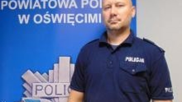 Oświęcim. Lucjan Glaski &quot;Anioł Stróż&quot;  w niebieskim mundurze - kandydat na „Policjanta Małopolski Roku 2019”