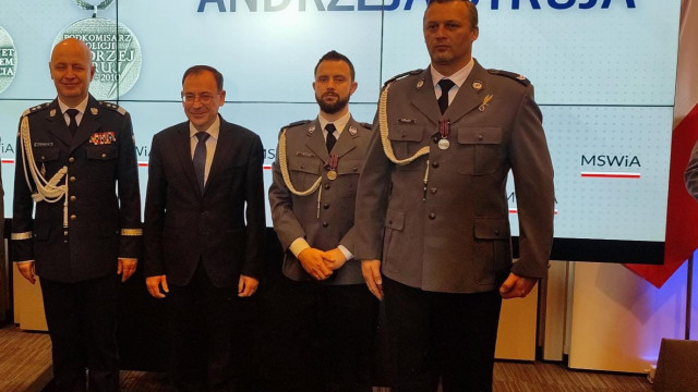 Oświęcimscy policjanci odznaczeni medalami imienia podkomisarza Andrzeja Struja