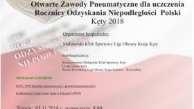 Otwarte Zawody Pneumatyczne dla uczczenia Rocznicy Odzyskania Niepodległości Polski Kęty 2018