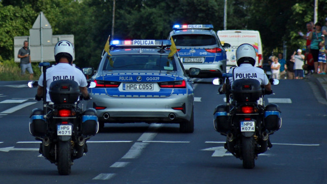 Policjanci oraz strażacy z powiatu oświęcimskiego zabezpieczali „ 78 TOUR DE POLOGNE UCI WORLD TOUR”