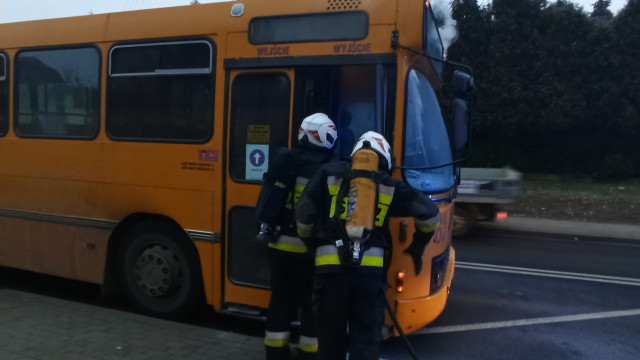 Pożar autokaru MZK – ZDJĘCIA, FILM!