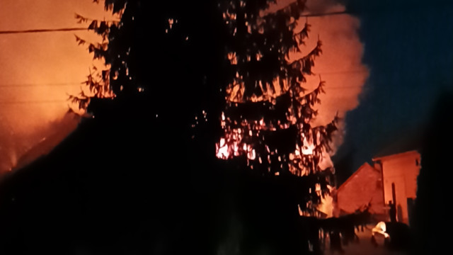 Pożar budynku gospodarczego w Polance Wielkiej- FOTO!