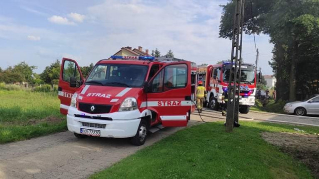 Pożar budynku w Stawach Monowskich – ZDJĘCIA!