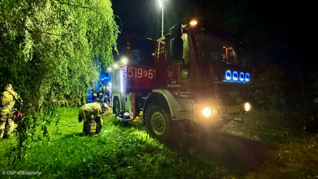 Pożar domku holenderskiego w Brzezince – FOTO