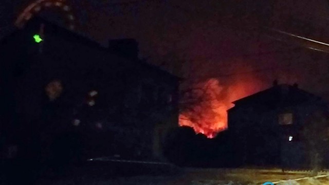 Pożar przy żwirowni w Broszkowicach – FILM