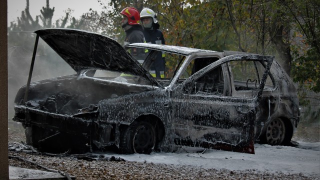 Pożar samochodu w Polance Wielkiej – ZDJĘCIA!