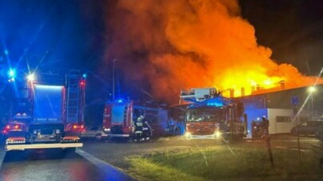 Pożar zakładów Aksam w Malcu