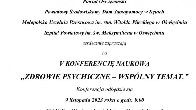 Problemy psychiczne młodych ludzi tematem konferencji na oświęcimskiej uczelni