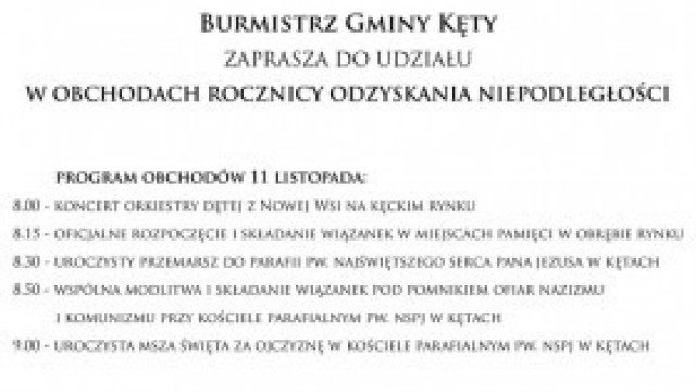 Program obchodów Święta Niepodległości