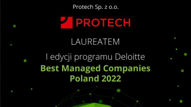 Protech Sp. z o. o. oraz Lemarpol Sp. z o. o. laureatami pierwszej edycji plebiscytu Best Managed Companies Poland 2022