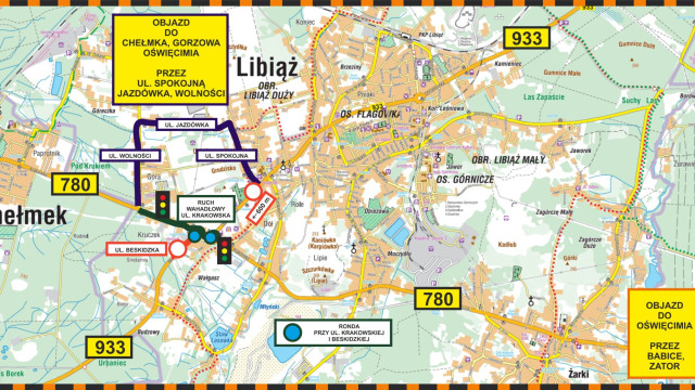 Przebudowa rond w Libiążu: zmiany w organizacji ruchu od 21 sierpnia