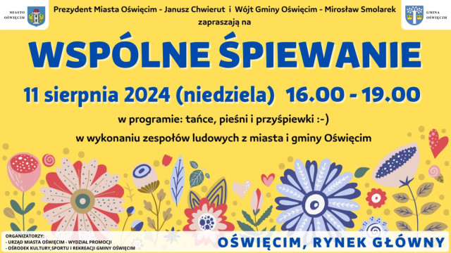 Regionalne tańce i pieśni ludowe na Rynku w Oświęcimiu