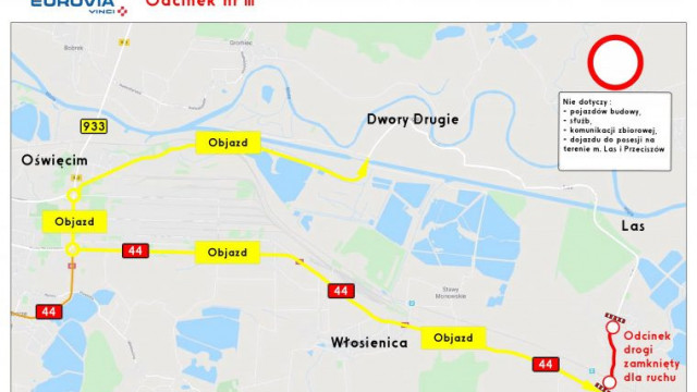 Rusza III etap przebudowy drogi powiatowej w Przeciszowie. Objazdy dla kierowców