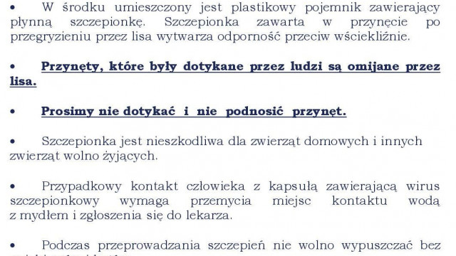 Sczepienie lisów przeciw wściekliźnie