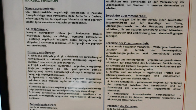 Seniorzy ponad granicami – kolejny rozdział współpracy Powiatów Dachau i Oświęcimskiego