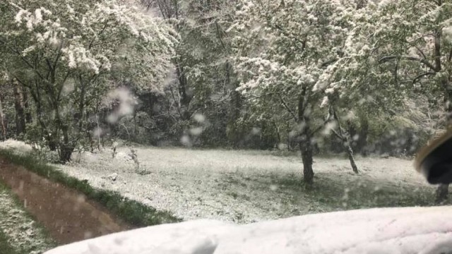 Śnieg w Beskidzie Małym, a jest połowa maja! [ZDJĘCIA]