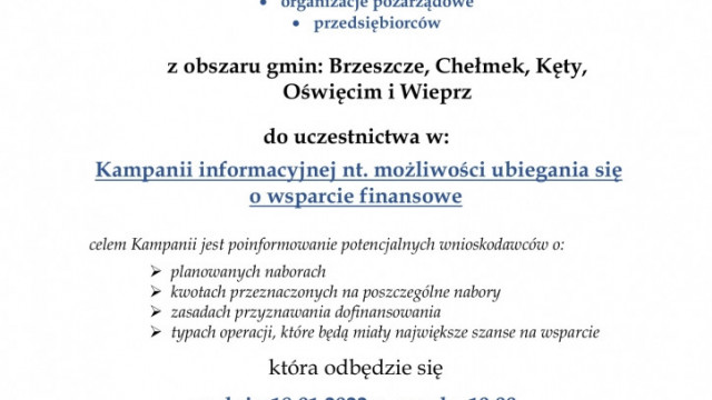 Spotkanie informacyjne nt. możliwości ubiegania się o wsparcie finansowe - InfoBrzeszcze.pl