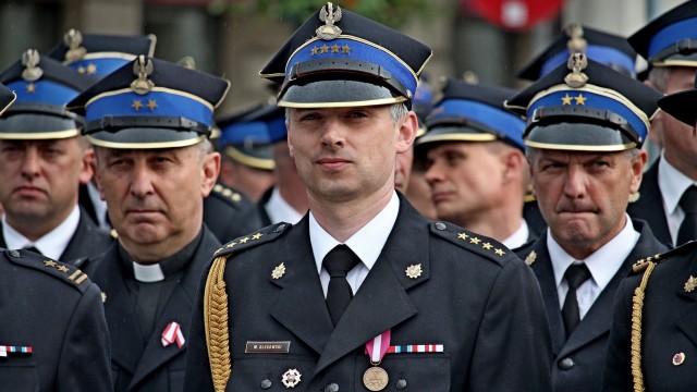 st.kpt. Marcin Głogowski p.o Komendanta Powiatowego PSP w Oświęcimiu