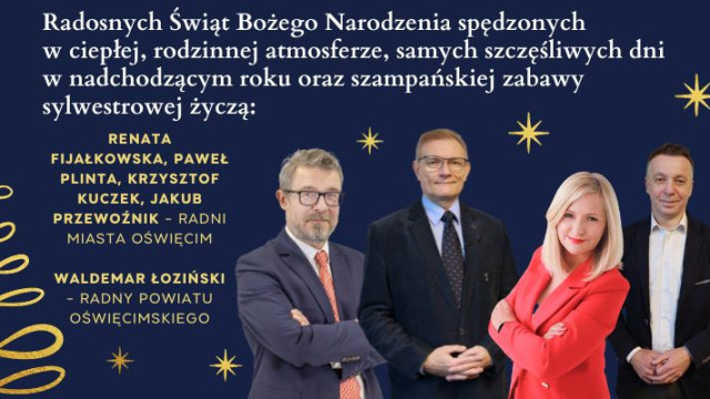 Świąteczna Życzenia Radnych Miasta Oświęcim i Powiatu Oświęcimskiego