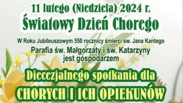 Światowy Dzień Chorego - zaproszenie