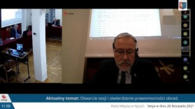 Transmisja z XXXVI sesji Rady Miejskiej w Kętach zwołanej na piątek 26 listopada 2021