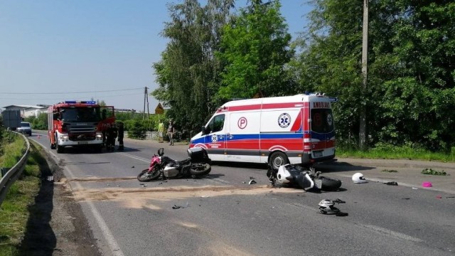 Trzy osoby ranne w zderzeniu dwóch motocykli w Gorzowie