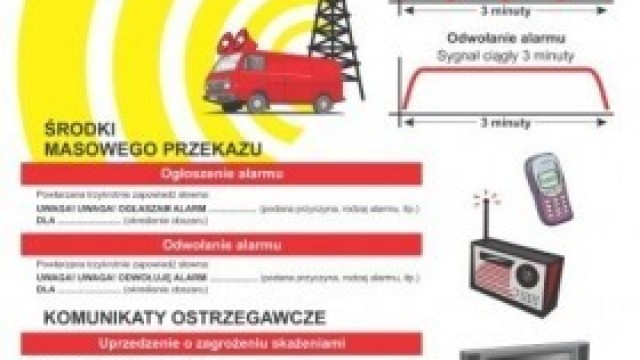 Uwaga! Jutro odbędzie się trening systemu wykrywania i alarmowania