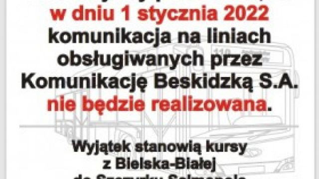 Ważny komunikat dla wszystkich pasażerów Komunikacji Beskidzkiej