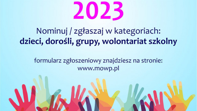 WOLONTARIUSZ ROKU 2023. Pora na zgłoszenie kandydatur