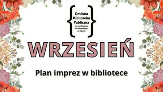 Wrześniowy rozkład jazdy Gminnej Biblioteki Publicznej im. Ambrożego Grabowskiego