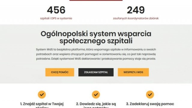 Wsparciedlaszpitala.pl. System, który pomaga… pomagać!