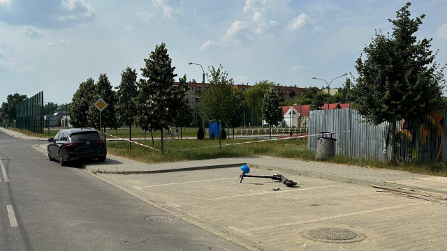 Wypadek drogowy. Potrącenie dziecka na hulajnodze elektrycznej.