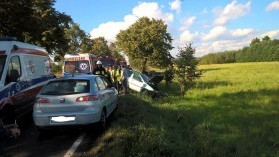 Wypadek samochodowy na ul. Oświęcimskiej w Nowej Wsi