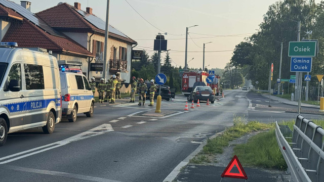 Wypadek w Osieku – jedna osoba trafiła do szpitala