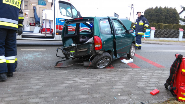 Wypadek w Polance Wielkiej. Zderzenie dwóch pojazdów, jedna osoba ranna.ZDJĘCIA, FILM!