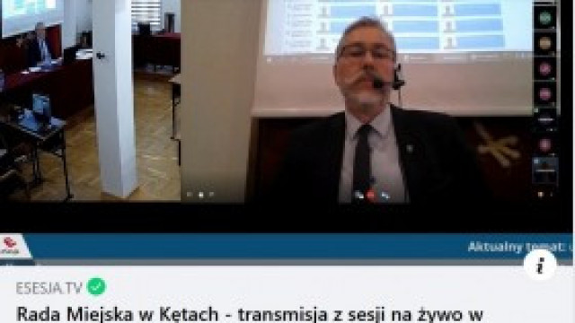 XXXI Sesja Rady Miejskiej w Kętach w zdalnym trybie obradowania - transmisja na żywo